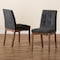Baxton Studio Tara Mid-Century Transitional Dark Grey Fabric and Walnut Brown Finished Wood 2-PC Dining Chair Set 186-11674-Zoro - alternate 3